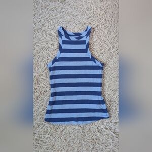 Anthropologie Blue Striped Tank Top